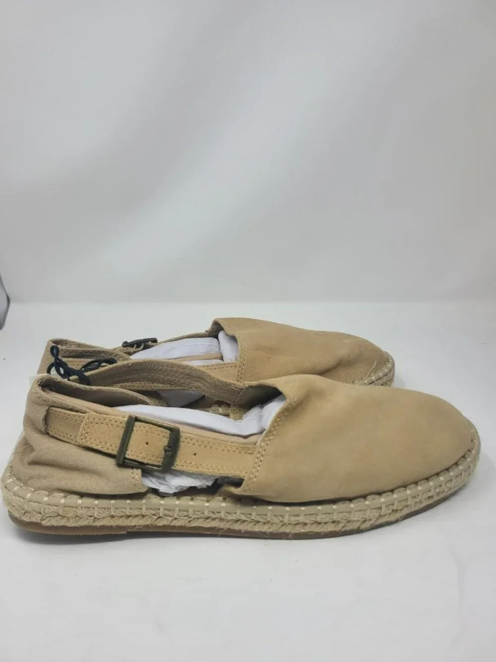 Zara Mens Suede Espadrille Sandals in Beige Size 9 2719/920